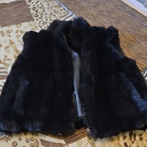 Luxurious Black Faux Fur Vest